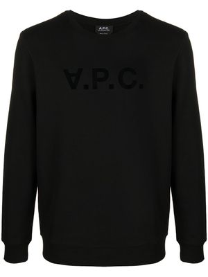 A.P.C. sweat à logo imprimé - Noir