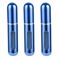 Mini Parfum Flesjes - 3-pack - Navulbaar - Reisflesjes - Parfumverstuiver - Glanzend Blauw