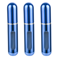 Mini Parfum Flesjes - 3-pack - Navulbaar - Reisflesjes - Parfumverstuiver - Glanzend Blauw - thumbnail