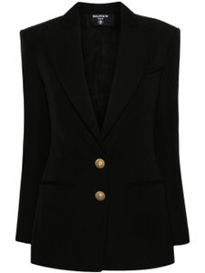 Balmain blazer en velours à simple boutonnage - Noir