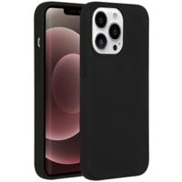 Accezz Liquid Silicone voor Apple iPhone 13 Pro Max Telefoonhoesje Zwart