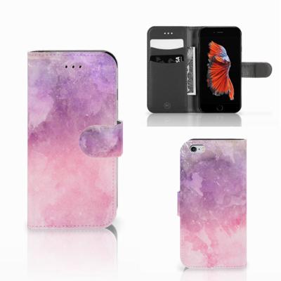Hoesje Apple iPhone 6 | 6s Pink Purple Paint | Portemonnee hoesje