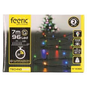 Feestverlichting - gekleurd - 7 meter - 96 led lampjes - zwart snoer - op batterijen