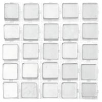 Glorex hobby mozaieken maken steentjes/tegels - 119x - zilvergrijs - 0.5 x 0.5 x 0.2 cm - zelfkleven