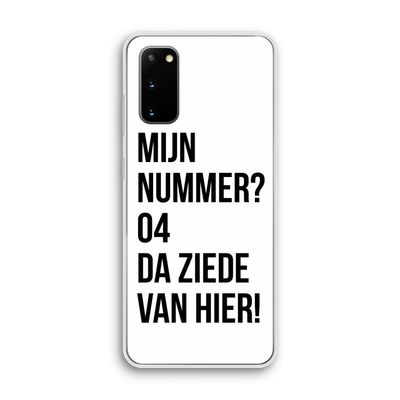 Da ziede van hier: Samsung Galaxy S20 Transparant Hoesje