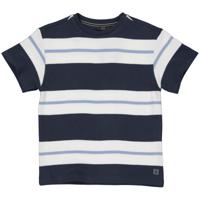 LEVV Jongens t-shirt - Kayden - AOP blauw gestreept - thumbnail