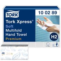 Handdoek tork h2 premium 2laags 212x255mm wit