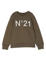 Nº21 Kids sweat à logo imprimé - Vert