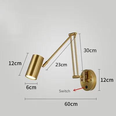 LUXARM Verstelbare Wandlamp met Lange Arm