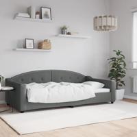 Slaapbank 100x200 cm stof donkergrijs