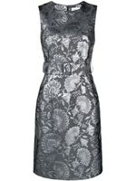 P.A.R.O.S.H. robe courte en jacquard à effet métallisé - Gris