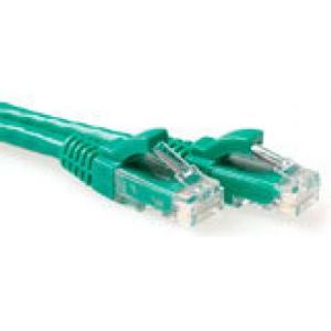 ACT Groene 15 meter U/UTP CAT6A patchkabel snagless met RJ45 connectoren