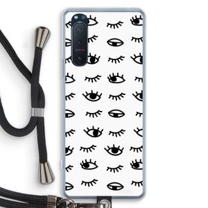 Eye pattern #2: Sony Xperia 5 II Transparant Hoesje met koord