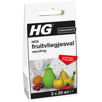 HGX Fruitvliegjesval Navulling - 2x20ml - Effectieve Bestrijding voor een Vliegenvrije Omgeving - thumbnail