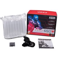 Azza PSAZ-650W(ARGB) power supply unit 20+4 pin ATX ATX Zwart - thumbnail