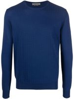 Corneliani sweat en coton à manches longues - Bleu