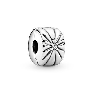 Pandora 798614C01 Bedel clip/stopper Sparkling Sunburst zilver