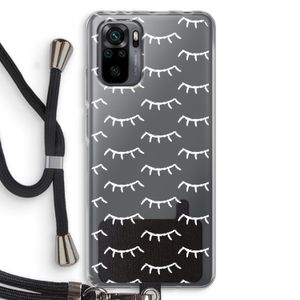 Wimpers: Xiaomi Redmi Note 10 Pro Transparant Hoesje met koord