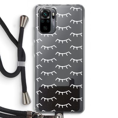 Wimpers: Xiaomi Redmi Note 10 Pro Transparant Hoesje met koord