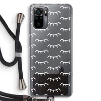 Wimpers: Xiaomi Redmi Note 10 Pro Transparant Hoesje met koord