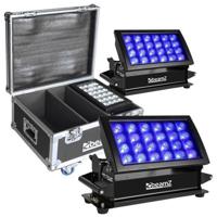 Beamz BeamZ StarColor 360 (twee stuks) in FL2 flightcase