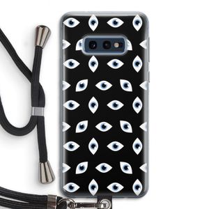 Eyes pattern: Samsung Galaxy S10e Transparant Hoesje met koord