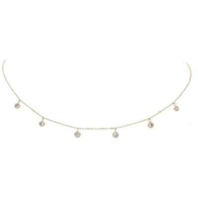 Glow 202.2129.45 Ketting Rondjes geelgoud-zirconia wit 42,5-45 cm