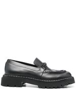 Ferragamo mocassins en cuir Gancini à plateforme - Noir