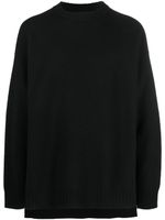 Jil Sander pull à ourlet fendu - Noir