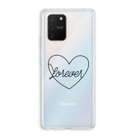 Forever heart black: Samsung Galaxy S10 Lite Transparant Hoesje