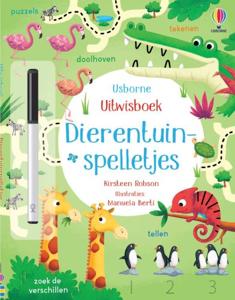 Uitwisboek Dierentuinspelletjes (Paperback)