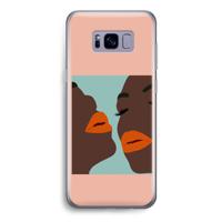 Orange lips: Samsung Galaxy S8 Transparant Hoesje - thumbnail
