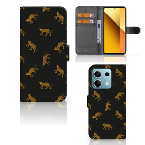 Telefoonhoesje met Pasjes voor Xiaomi Redmi Note 13 5G Leopards