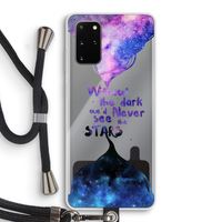 Stars quote: Samsung Galaxy S20 Plus Transparant Hoesje met koord
