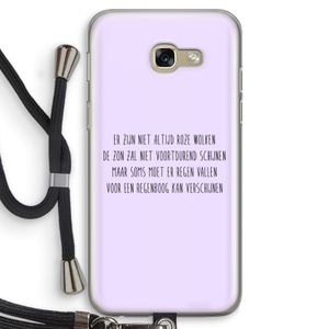 Regenboog: Samsung Galaxy A5 (2017) Transparant Hoesje met koord