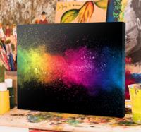 Abstract canvas schilderij Veelkleurige splash