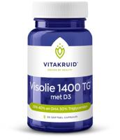 Vitakruid Visolie 1400 + D3 triglyceriden EPA 40% DHA 30%
