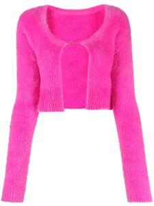 Jacquemus cardigan crop La Maille à breloque logo - Rose