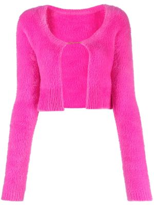 Jacquemus cardigan crop La Maille à breloque logo - Rose