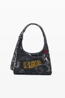 Middelgrote tas met lettering - BLACK - U