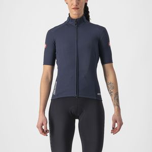 Castelli Perfetto RoS 2 Wind fietsshirt korte mouw blauw dames M