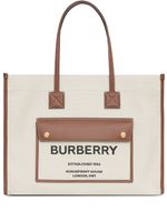 Burberry sac cabas Freya médium - Tons neutres