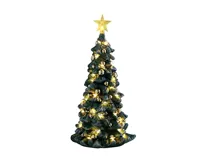Snowy christmas tree clear light