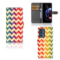 Motorola Edge 20 Pro Telefoon Hoesje Zigzag Multi Color - thumbnail