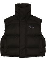 Dolce & Gabbana DGVIB3 gilet matelassé à logo brodé - Noir