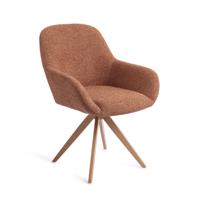 Jesper Home Draaibare Eetkamerstoel 'Kushi' Turn Peach, kleur Amber Autumn