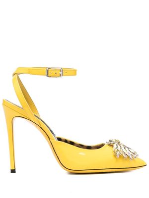 Philipp Plein escarpins vernice 110 mm à onrements en cristal - Jaune
