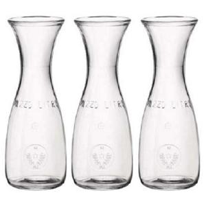 Pasabache water karaffen van 0,5 liter - 3x - glas - transparant - Sapkannen/waterkannen