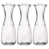 Pasabache water karaffen van 0,5 liter - 3x - glas - transparant - Sapkannen/waterkannen