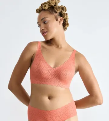 Zero feel Soft Bra Bliss - Naadloze BH top - Kanten bralette met brede bandjes